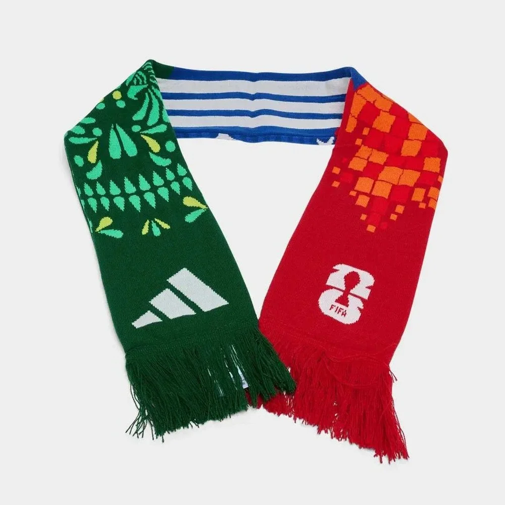 Adidas FIFA World Cup 26 Host Nations Scarf Green Red Blue Knit Soccer NWT